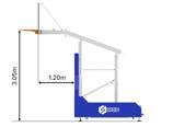 60m Xếp gọn khi không sử dụng S14642 - Trụ bóng rổ di động xếp EPIC 120 chiều cao vành rổ 3.05m - tầm vươn 2.25m.