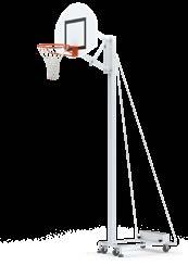 TRỤ BÓNG RỔ DI ĐỘNG TRƯỜNG HỌC S14621 - Trụ bóng rổ di động, khung đế với 4 bánh xe, chiều cao vành rổ có thể