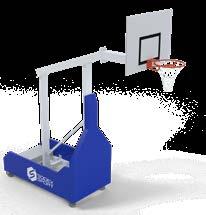 S14633 - Trụ bóng rổ di động cố định chiều cao vành rổ ở mức 3.05m, tầm vươn 1.60m.