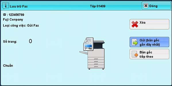 8 Fax dễ dàng Để ngăn ngừa việc gửi sai, có thể thiết lập để màn hình [Nhập lại người nhận] hiển thị sau khi nhập địa chỉ. Trong trường hợp đó, vui lòng nhập lại địa chỉ và tiếp tục thao tác.