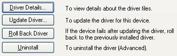 bạn cần phục hồi lại driver đã cài trước đó, bạn bấm phím phải chuột vào thiết bị, chọn Properties/Driver rồi bấm nút Roll Back Driver.