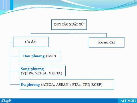 (ii) (iii) Ưu đãi song phương: là kết quả của quá trình đàm phán các FTA hoặc các thỏa thuận thương mại song phương. Việt Nam hiện đang có các FTA song phương với Nhật Bản, Hàn Quốc, Chi-lê.
