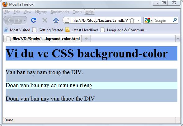 4.1. CSS Background Ví dụ: body{ background-color: red ; }