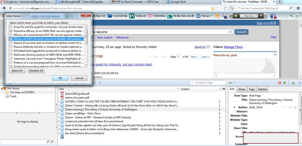 Nhập tài liệu tham khảo tư cơ sở dư liệu/thư mu c Khi có kết quả tìm kiếm, trên trang kết quả tìm kiếm, biểu tượng Folder se xuất hiện trên thanh công cụ