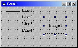Me.Move (Screen.Width - Me.Width)\2, Screen.Height.Height - Me.Height)\2 Làm thế nào để tạo hiệu ứng 3D? Bạn hãy mở 1 form trống, trên đó tạo 1 image, vẻ 4 đối tượng Line.