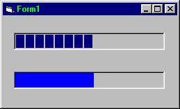 Còn ở đây tôi xin trình bày cách tự chế Progress bar bằng các control chuẩn của Visual Basic (Picture box), cách này đặc biệt hữu ích cho các bạn còn dùng phiên bản vb 16bit hay không muốn vác theo