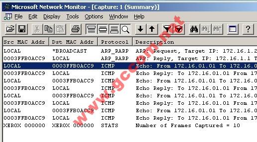 Chọn tiếp phần ICMP: Data: để xem nội dung dữ liệu trên đường truyền.