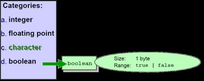 Nguyên dạng Giá trị boolean được xác định rõ ràng trong Java Một giá trị int không thể sử dụng thay