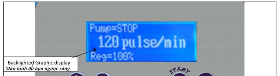 9.2 Set up Khởi động Using START/ STOP keys it is possible to get the pump working or pause it. Sử dụng nút Khởi động/ Ngừng để kích hoạt hay tạm dừng bơm.