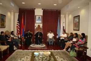 In conclusion, the Prelate reasserted the commitment of the Armenian community of California and of the United Stated in general to the welfare of Armenia, and actively contributes to the prosperity