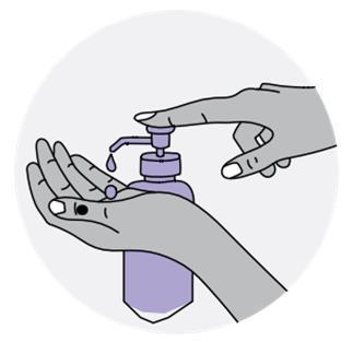 Rửa tay bằng dung dịch sát khuẩn tay có chứa cồn (rửa tay khô): 1.