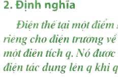 I-OlEN THE 1. Khai niem dien the Trong edng thiic tinh the nang eua mdt dien tieh q tai mdt diem M trong dien trudng Wy^ = Ay^^ = Vyiq thi he sd V^.
