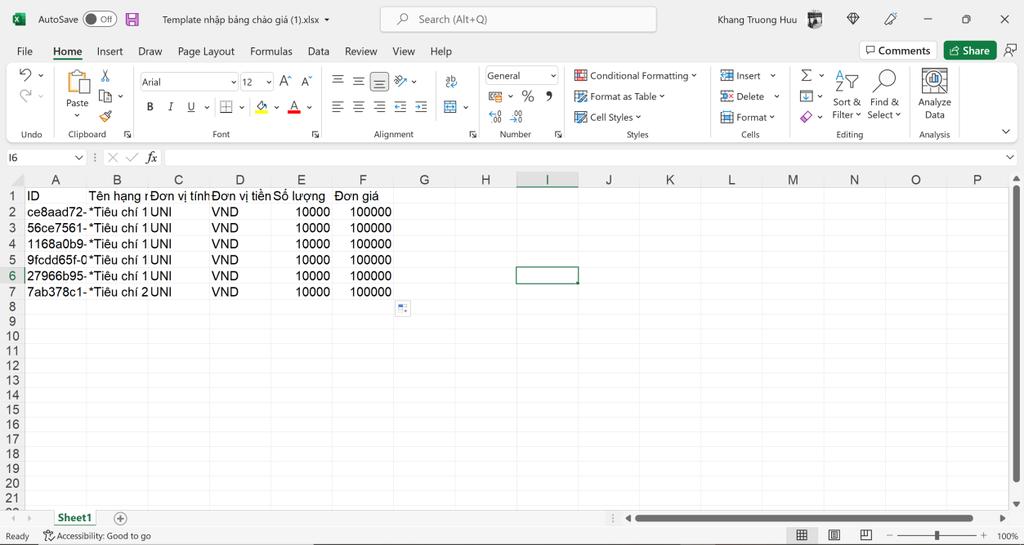 - Nhấn chọn Xuất Excel để tải tải mẫu Excel thông tin - Mở file excel, điền thông tin và lưu lại - Chọn Nhập Excel và tải file excel thông tin vừa điền 8.3.
