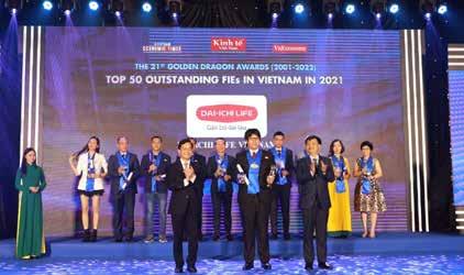 DAI-ICHI LIFE VIỆT NAM NHẬN GIẢI THƯỞNG SAO VÀNG ĐẤT VIỆT NĂM 2021 Các doanh nghiệp xuất sắc được vinh danh trong "Top 100 Giải thưởng Sao Vàng đất Việt năm 2021".
