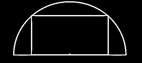 Gọi x là độ dài cạnh hình chữ nhật không trùng với đường kính. Tính diện tích nửa hình tròn theo x, biết diện tích hình chữ nhật đã cho là lớn nhất. 1 A. x 4 1 B. x C. x D.