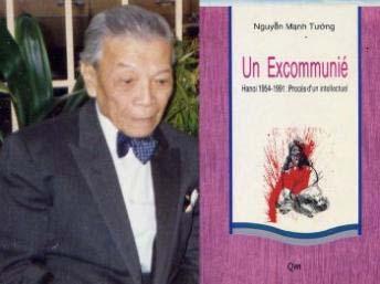 Luật sư Nguyễn Mạnh Tường và bìa quyển "Un excommunié (Kẻ bị khai trừ)" xuất bản tại Paris năm 1992. DR Thụy Khuê "Tôi không hề tham gia Mặt trận Việt Minh.