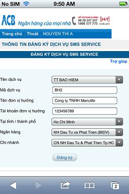 Nếu muốn tham gia hệ thống thanh toán SMS Banking, Quý khách đến chi nhánh ACB gần nhất để ký hợp đồng sử dụng dịch vụ thanh toán SMS Banking và đƣợc cấp mật mã sử dụng thanh toán trên hệ thống SMS