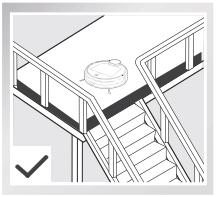 Nếu có bậc thang trong khu vực làm sạch, hãy lập trình DEEBOT tự động để