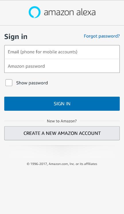 2.2 Cài đặt Amazon Alexa Sau khi mở ứng dụng Amazon Alexa người dùng