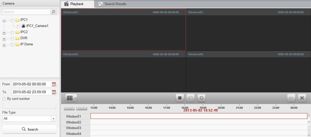 Playback Toolbar: Trên trang Playback, các nút công cụ sau khả dụng: Set View Stop/Start Playback Capture Start/Stop Clipping Mute/Audio On Full Screen Thiết lập