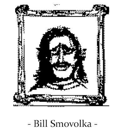 Rose Bernet. Đây là Bill Smovolka. Dễ dàng nhận ra điểm nổi bật của anh chàng là mái tóc dài và đôi môi thâm dày. Bạn hãy thử biến chân dung anh ấy thành một bức tranh biếm họa như hình bên.