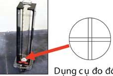 Dụng cụ đo: Độ nhi n xa được đo bơ i du ng cu có dạng ống tròn, ơ đáy có hi nh chữ thập ve bằng 2 ne t.