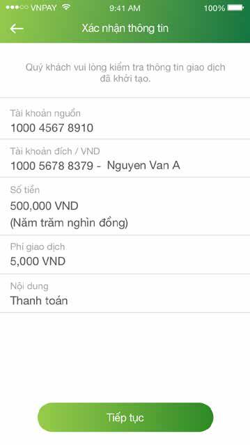 Chuyển tiền trong Vietcombank 5 Hệ thống hiển thị màn hình kết quả thực hiện giao dịch thành công. Nhấn Lưu danh bạ thụ hưởng để lưu danh bạ người hưởng.