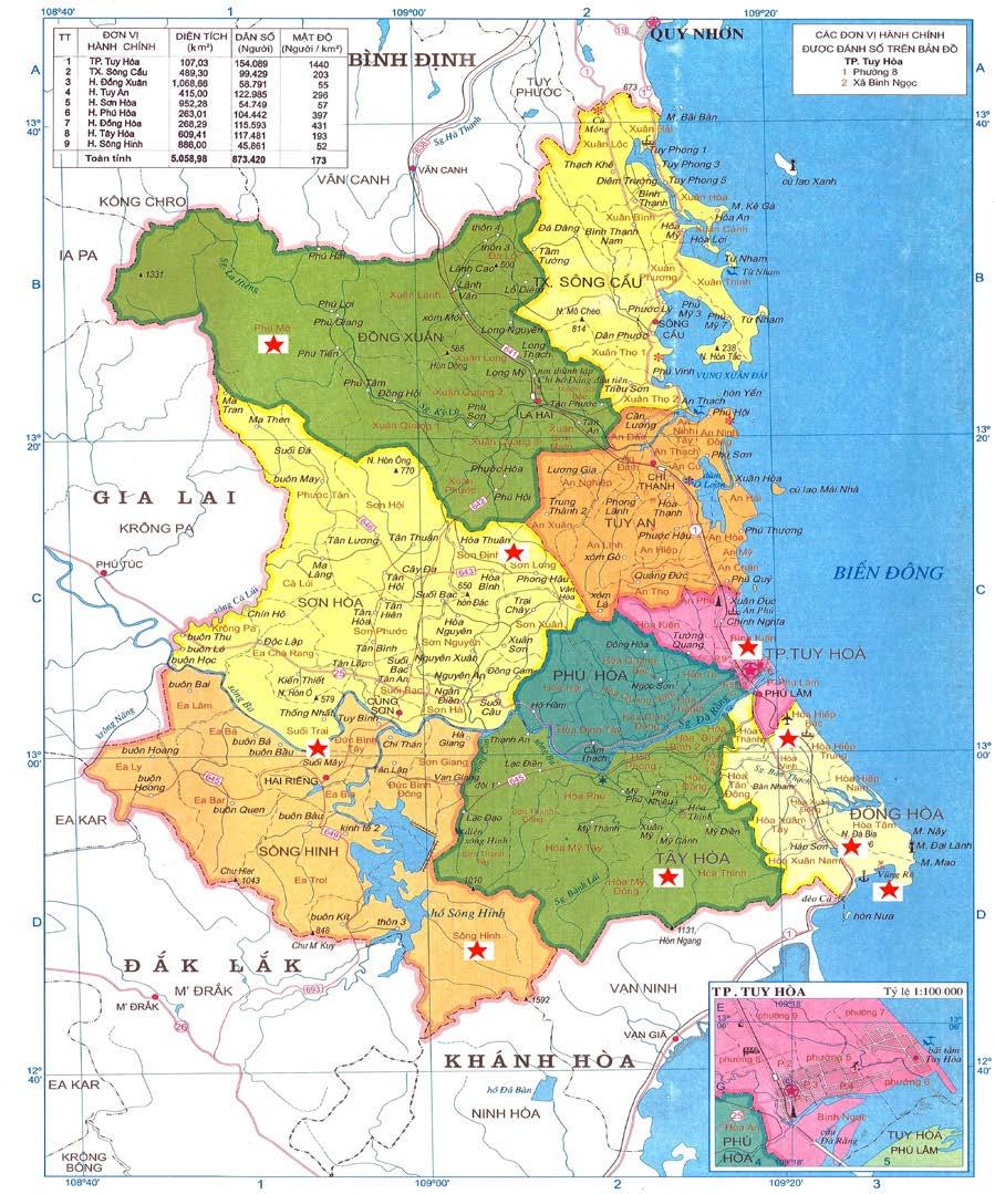 PHỤ LỤC 7 Căn cứ địa cách mạng ở tỉnh Phú Yên trong kháng chiến chống Mỹ, cứu nước (1954-1975) Nguồn: Tác