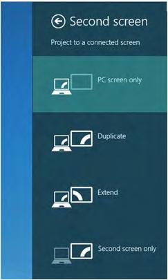 Đô i với Windows 8 hoă c Windows 8.1 Kê t nối (các) ma n hi nh ngoa i với máy ti nh xách tay hay đê ba n bă ng cáp video (VGA, DVI, DP, HDMI, v.v...) va thực hiện bâ t ky phương pháp thiê t lâ p na o dưới đây.