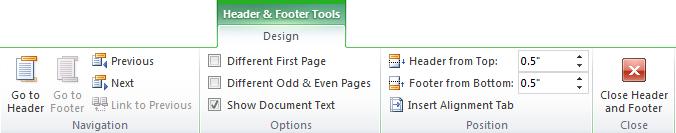 MS Word: Định dạng trang in Header & Footer Sử dụng Ribbon Insert Header & Footer Chọn mẫu Header / Footer Nhập vào nội dung cho tiêu đề đầu