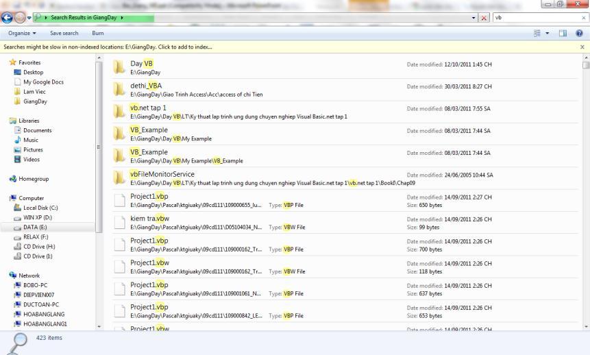 Phần 1: Căn bản Windows Tìm kiếm Folder/File: 33