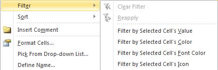 Sắp xếp và lọc dữ liệu Lọc dữ liệu AutoFilter Chọn vùng dữ liệu cần lọc (cả dòng tiêu đề) Click chuột phải Filter Filter by