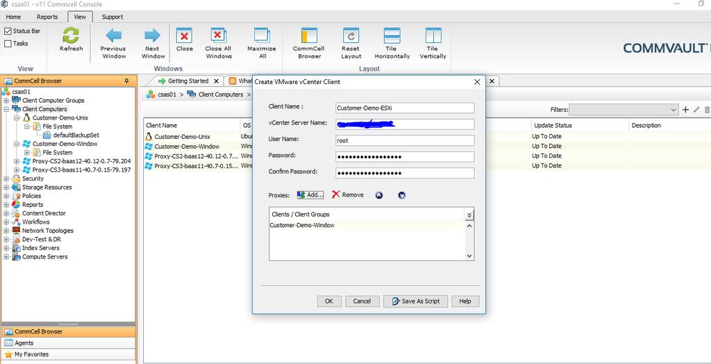Nếu quá trình kiểm tra thông tin đăng nhập cho server ESXi thành công ta sẽ thấy server ESXi xuất hiện trong mục client computer như hình dưới.