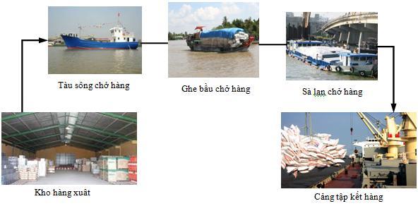 000 tấn và ghe bầu trọng tải từ 50-300 tấn, để vận tải hàng gạo (đóng thành bao 25 kg hoặc 50 kg).