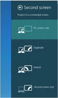 Đô i với Windows 8/Windows 8.1 Kê t nô i (các) ma n hi nh ngoa i vơ i máy tính xách tay hay máy tính để ba n bă ng cáp video (VGA, HDMI, v.v...) va thư c hiê n bâ t kỳ phương pháp thiê t lập na o dươ i đây.