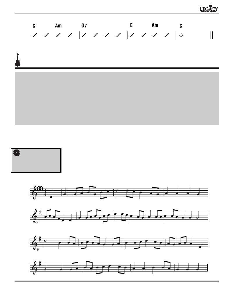 CHƯƠNG 4 28 Note ở dây 5 và 6 3. Ghi chú Chương 4 Thực hành tất cả bài tập cho dây 5 và dây 6 nhiều lần. (trang 24-25) Chơi và nhớ các note ở thế thứ nhất. (trang 25) Chơi bài Minuet in C.