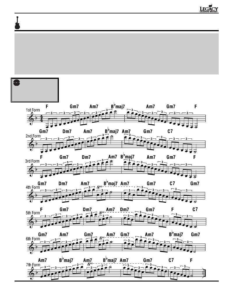 CHƯƠNG 7 9 Đi xa hơn vị trí thứ nhất Ghi chú chương 7 Thực hành âm giai 3 note ở dây đối với toàn bộ cần đàn. (trang 89) Thực hành các kiểu âm giai 7 cho toàn bộ 2 tone. Đọc tên note khi chơi chúng.