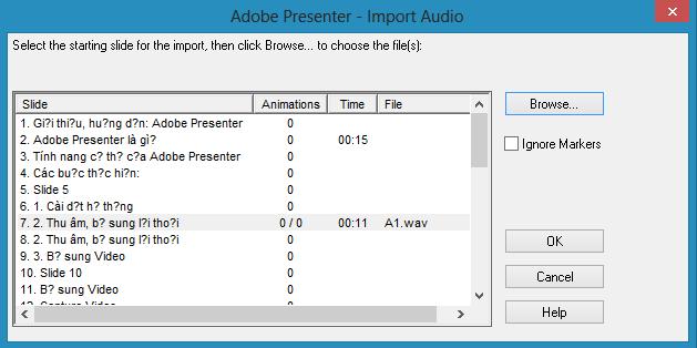 Chèn Audio File (import) Để chèn File Audio có sẵn thực hiện các bước sau: 1.