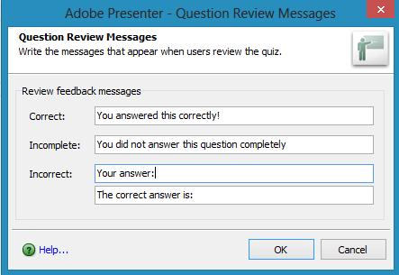 Question Review Messages Thông tin tổng kết Quiz: Bạn làm đúng