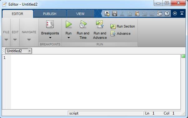 Hình 1. Cửa sổ M-file thực hiện viết chương trình tính toán Ví dụ chương trình tính toán chọn dây dẫn thực hiện trên của sổ M-file.