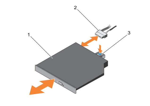 Khi căn chỉnh đúng, mặt sau của ổ đĩa cứng sẽ ngang bằng với mặt sau của hộp chứa ổ cứng. 3. Gắn các vít vào để cố định ổ đĩa cứng vào hộp chứa ổ cứng. Ổ đĩa quang (tùy chọn) Tháo ổ đĩa quang 1.