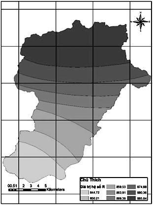 Thông qua bảng 5 cho thấy hệ số LS lớn hơn 1,5 chiếm hơn phân nửa diện tích lưu vực (57,33 % diện tích lưu vực) và phân bố trên toàn lưu vực.