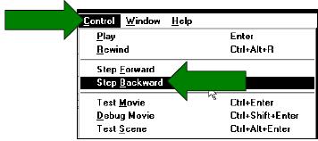 Bạn có thể thay đổi cách phát lại (Playback) của đoạn phim bằng cách dùng các lệnh trong trình đơn Control. Chú ý rằng bạn phải chọn Control > Play để xem đoạn phim trước khi dùng các lệnh sau đây.