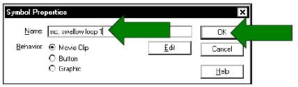 + Chọn một mục Item và nhấp chuột vào biểu tượng các thuộc tính tại bên dưới cửa sổ Library.
