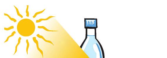 Một biện pháp xử lý nước đơn giản là đựng nước trong chai nhựa hay chai thủy tinh phơi dưới ánh nắng mặt trời (hệ