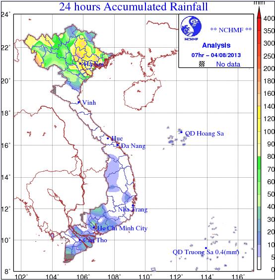 rainfall based on the satellite, radar