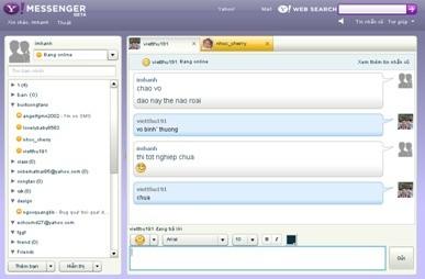 Mới đây, Yahoo! đã trình làng phiên bản Yahoo! Messenger chạy trên nền web: Yahoo! Messenger for the Web (YMW) cho người dùng lưu động.