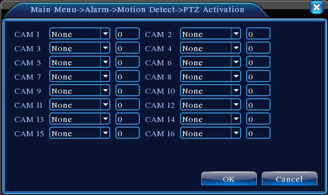 [Alarm output] Khởi động các thiết bị báo động bên ngoài hay các liên kết tương ứng khi phát hiện chuyển động báo động được kích hoạt.