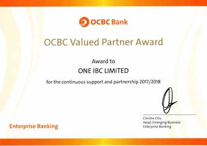 One IBC được vinh danh và tự hào là Quý Đối tác cấp cao của ngân hàng OCBC Bank.
