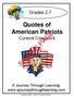 A J T L Grades 2-7 Quotes of American Patriots Cursive Copywork SAMPLE PAGE A Journey Through Learning   Copyright 2009